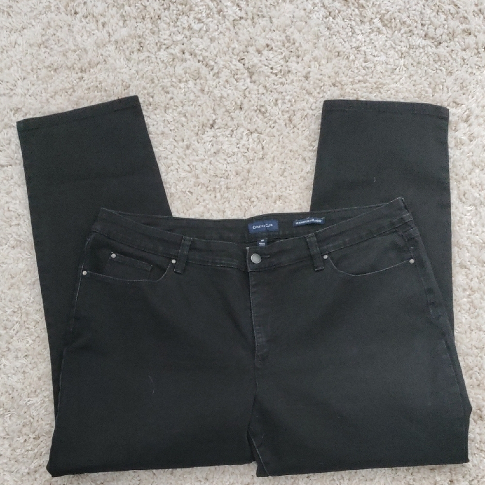 Charter Club Black Womens "Lexington Straight" Jeans Size 18S
